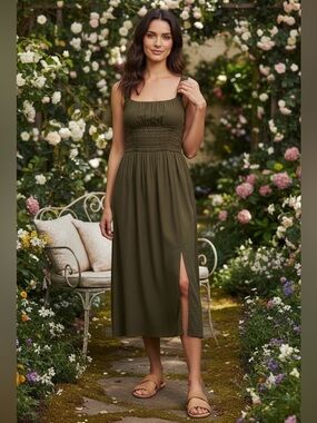La Ligne | Dresses | La Ligne Green Silk Constance Dress | Poshmark